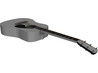 Guitar Acoustic Laptop 3D Model 3D Preview