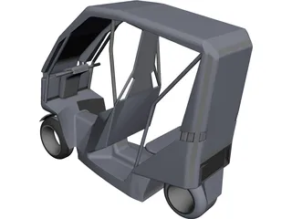 Tandem Car 3D Model 3D Preview