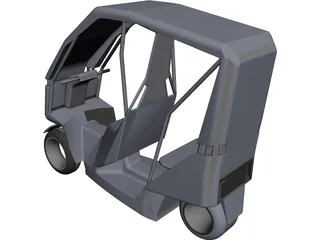 Tandem Car 3D Model