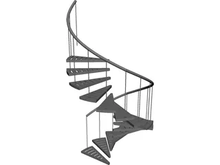 Stair Spiral 3D Model 3D Preview