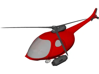 Helicopter New Concept Design 3D Model