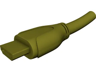 HDMI Plug CAD 3D Model