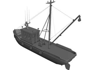 Fishing Boat 3D Model