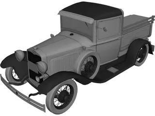 Ford Model A Pickup (1930) 3D Model