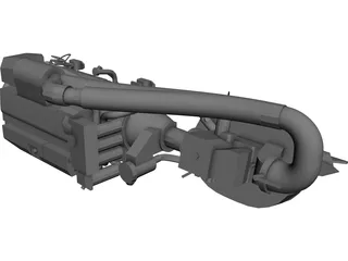 Volvo IPS 750 Engine CAD 3D Model