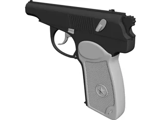 Makarov Pistol 3D Model