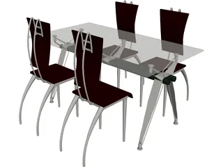 Table Dinner Modern Style 3D Model