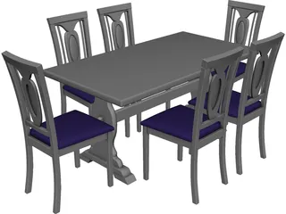 Table Chinese Style 3D Model