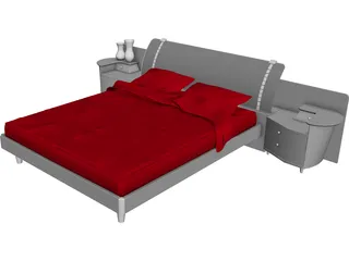 Bed Artistic 3D Model 3D Preview