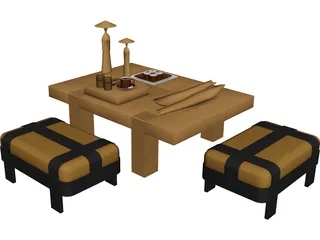 Coffee Table 3D Model 3D Preview