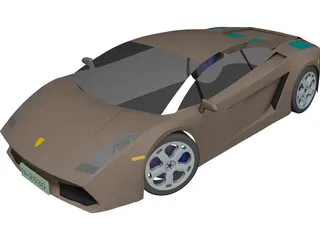 Lamborghini Gallardo CAD 3D Model