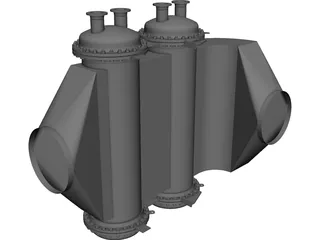 Condensing Gas Heat Exchanger CAD 3D Model