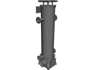 Biomass Heat Exchanger CAD 3D Model