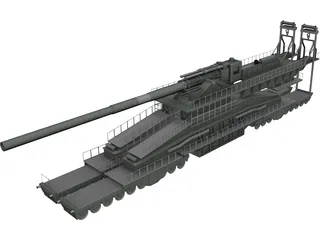 Schwerer Gustav Dora 3D Model