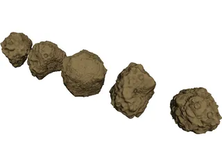 Asteroid Set 3D Model