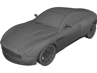 Aston Martin Vanquish (2008) CAD 3D Model