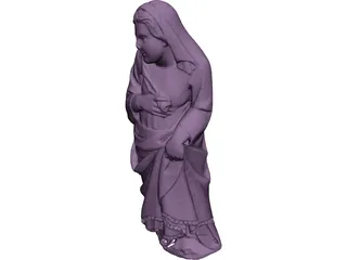 Classical Statue Woman 3D Model