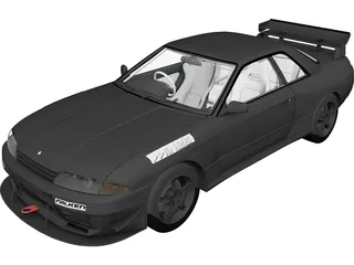 Nissan Skyline Mines R32 (1993) 3D Model