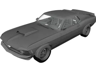 Ford Mustang BOSS 429 (1970) 3D Model