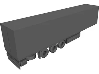 European Semi-Trailer CAD 3D Model