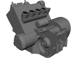 Honda CBR600RR Engine 3D Model