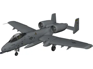 A-10 Thunderbolt II 3D Model