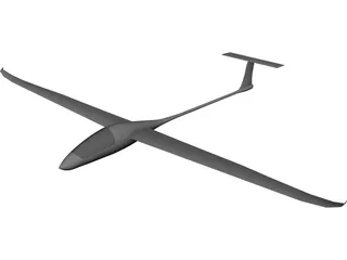 DG 1000 Glider CAD 3D Model