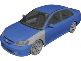 Honda Civic (2005) 3D Model 3D Preview