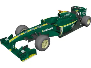 Lotus T127 F1 (2010) 3D Model 3D Preview