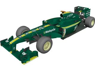 Lotus T127 F1 (2010) 3D Model