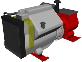 Diesel Generator CAD 3D Model