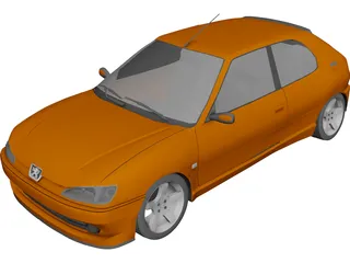 Peugeot 306 GTi 3D Model 3D Preview
