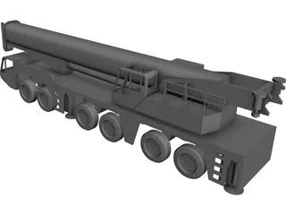 AC250 All Terrain Crane CAD 3D Model