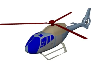 Eurocopter EC-120 Colibri CAD 3D Model