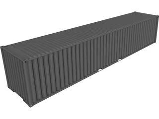 Shipping Container 40` ISO CAD 3D Model