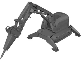 Brokk Demolition Robot 3D Model