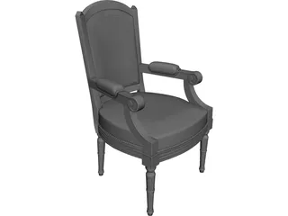 Classic Arm Chair 3D Model