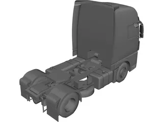 European Cab Over Truck CAD 3D Model