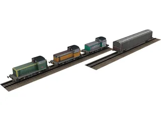 Trains Collection 3D Model