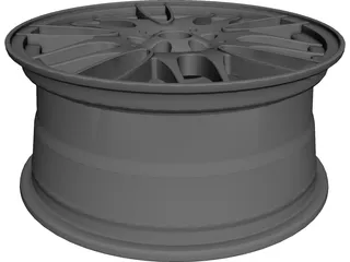 Car Rim CAD 3D Model