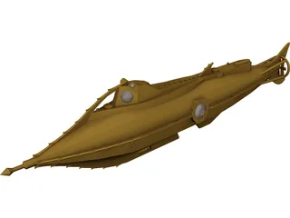 Harper Goffs Nautilus Submarine 3D Model