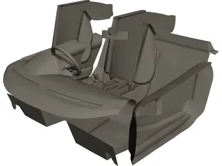 Interior Sports Car 3D Model