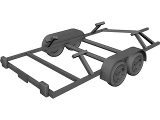 Boat Trailer 3D Model