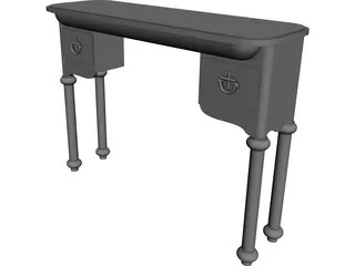 Desk Antique 3D Model