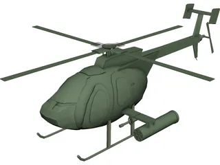 Hughes OH-6 Little Bird 3D Model