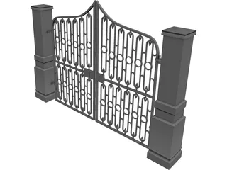 Driveway Gate 3D Model