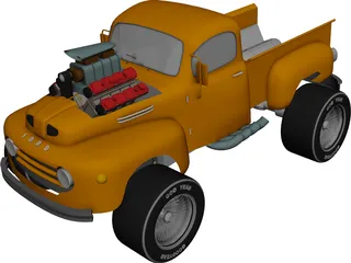 Ford Pickup [Supercharged] 3D Model