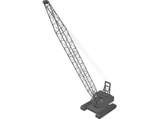 Crane Crawler 3D Model 3D Preview