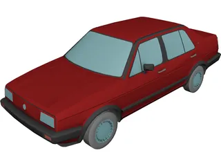 Volkswagen Jetta (1987) [+Interior] 3D Model