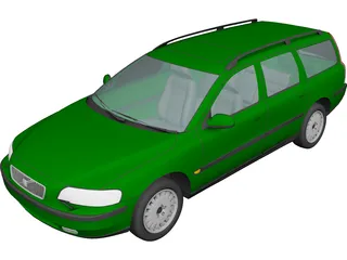 Volvo V70 (2001) 3D Model 3D Preview